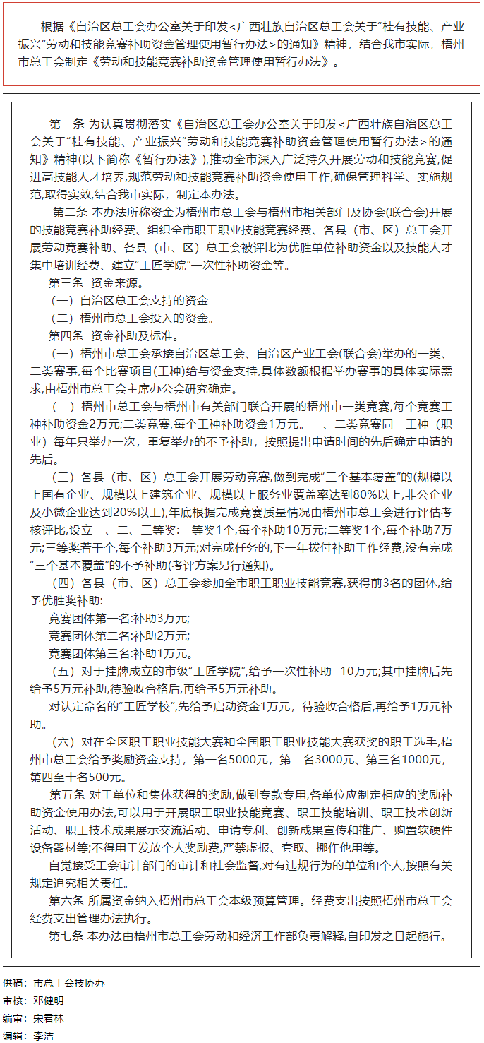 市總工會出臺《勞動和技能競賽補助資金管理使用暫行辦法》.png