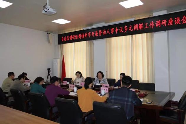 自治區(qū)聯(lián)合調(diào)研組赴我市調(diào)研勞動(dòng)人事爭議多元調(diào)解工作